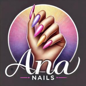 Logo glam pentru nail bar cu servicii de înfrumusețare rapidă