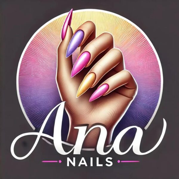 Logo glam pentru nail bar cu servicii de înfrumusețare rapidă