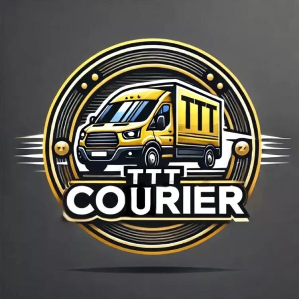 Logo cu dubă de curierat pentru livrări door-to-door