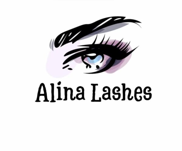 Logo feminin pentru salon de extensii de gene și lash lift