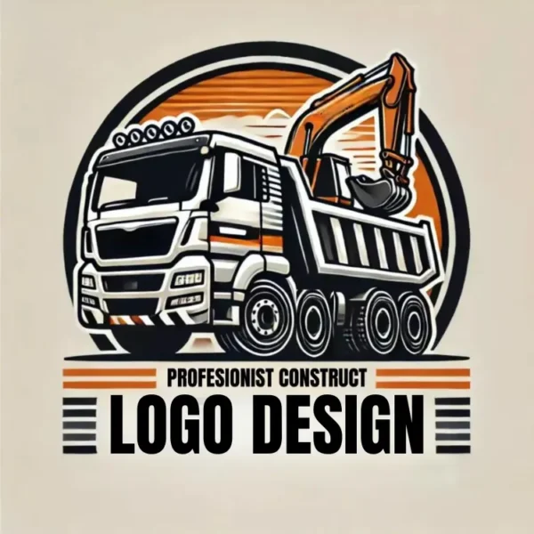 Logo robust pentru servicii de utilaje în construcții civile și industriale