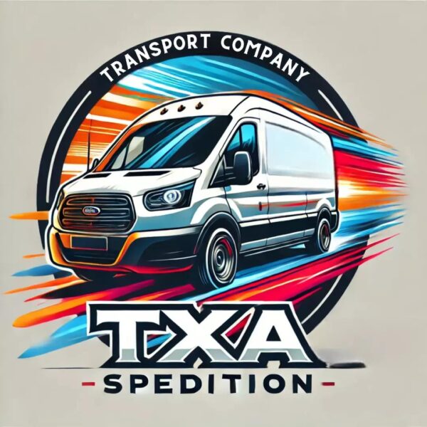 Logo profesional pentru firmă de transport rapid cu dubă