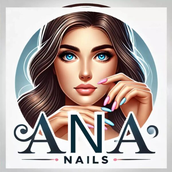 Siglă elegantă pentru studio de unghii cu gel și acryl