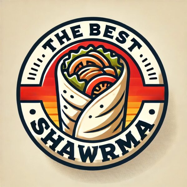 Logo cu simbol culinar oriental pentru local tip shaormerie