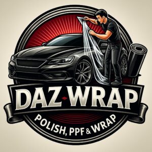 Logo polish auto profesional cu reflexii si simboluri auto moderne