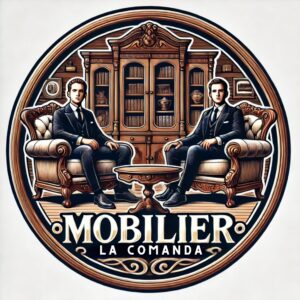 Identitate vizuală pentru producător de mobilier custom – logo cu lemn și detalii grafice