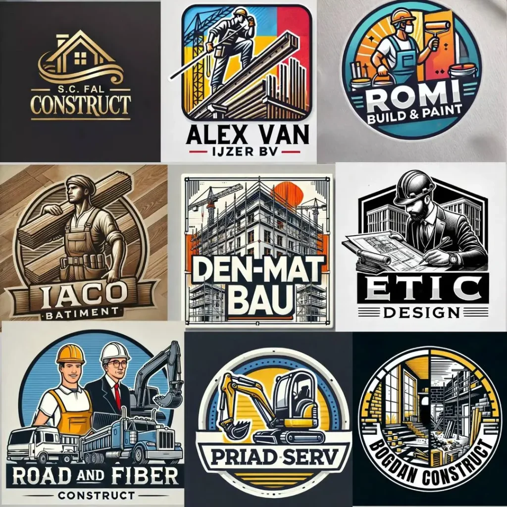 Imagine reprezentativă cu multiple sigle profesionale pentru clienți din diferite domenii