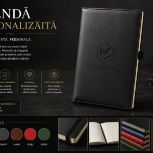 Agenda personalizata cu logo pentru firme si evenimente